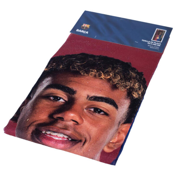 Handdoek FC Barcelona Lamine Yamal 70 x 140 cm ‘official product’ - Afbeelding 3