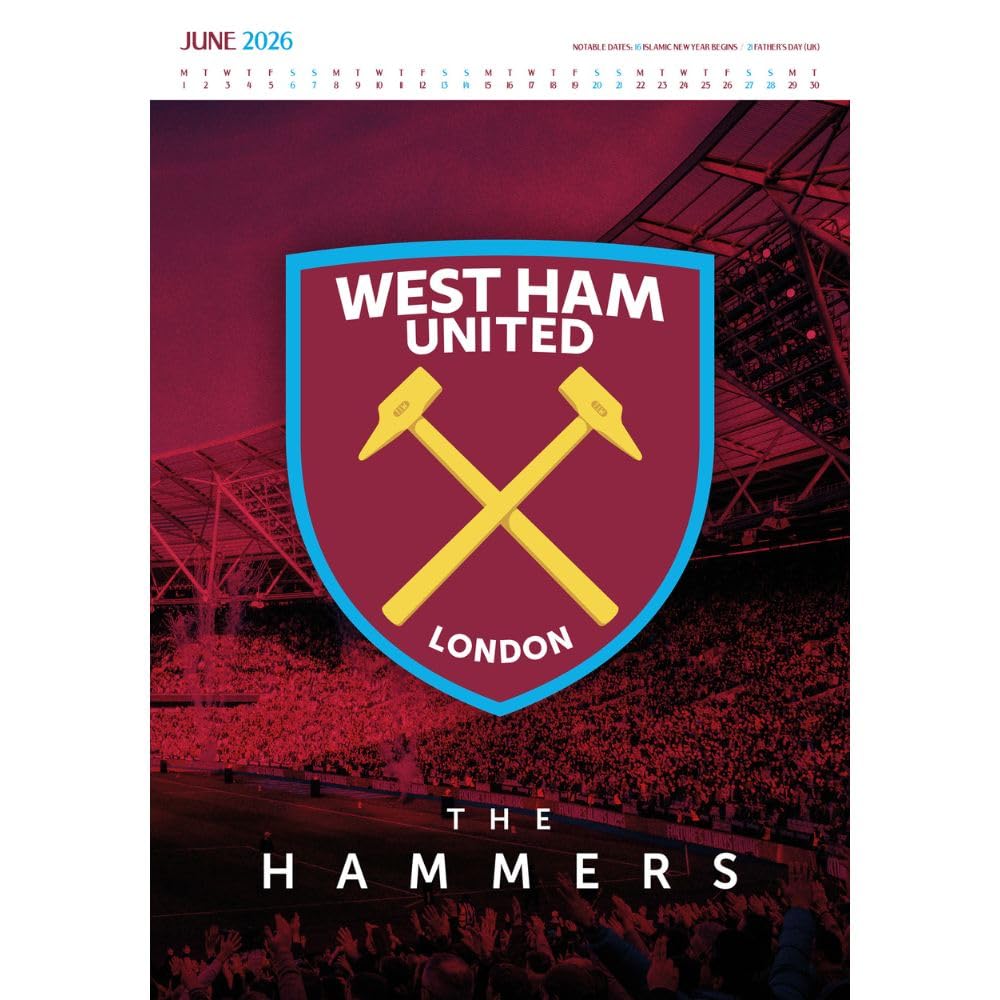 West Ham FC Deluxe Calendar 2026 - Afbeelding 2
