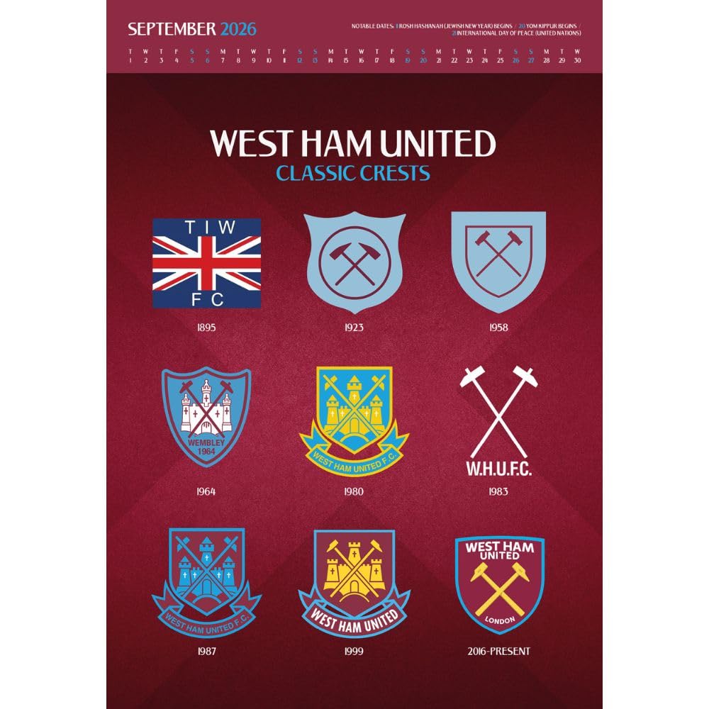 West Ham FC Deluxe Calendar 2026 - Afbeelding 3