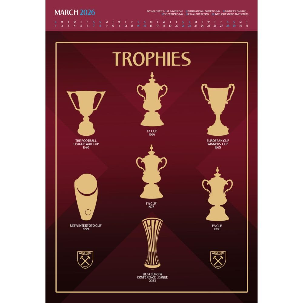 West Ham FC Deluxe Calendar 2026 - Afbeelding 6