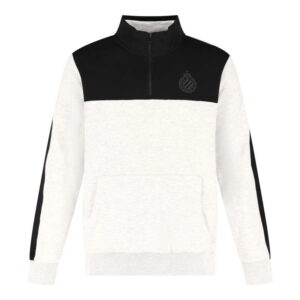 Zwart/grijze Club Brugge sweater 1/4de zip met logo