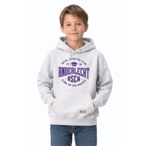 RSC Anderlecht grijze kids hoodie met kap en rits